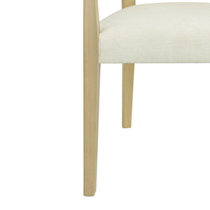 English Elm Christopher Knight Home® - ARM Mid-Century Dining Chair with Rattan Back & Upholstered Foam Seat, Solid Rubberwood Frame Beige,Natural Ash N771P254005A