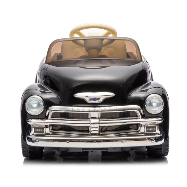 English Elm 12v Chevrolet 3100 Licensed Vintage Pickup Ride on Truck with Led Lights and Parent Remote Black W1578P214177