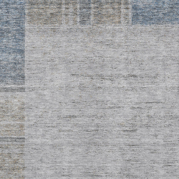 Homeroots 3' Stylish Taupe Beige And Blue Geometric Washable Area Rug For Indoor And Outdoor Spaces 10' X 14' Polyester 582001