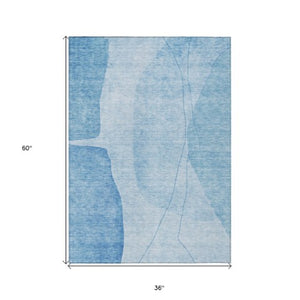 Homeroots 3' Brown Taupe And Beige Abstract Washable Indoor Outdoor Area Rug For Stylish Home Décor 3' X 5' Polyester 582008