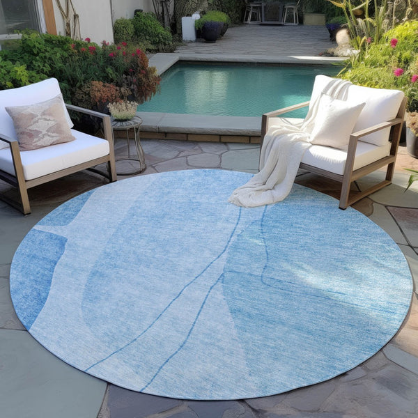 Homeroots 3' Brown Taupe And Beige Abstract Washable Indoor Outdoor Area Rug For Stylish Home Décor 8' Round Polyester 582010