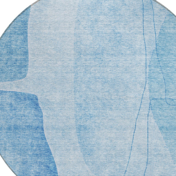 Homeroots 3' Brown Taupe And Beige Abstract Washable Indoor Outdoor Area Rug For Stylish Home Décor 8' Round Polyester 582010