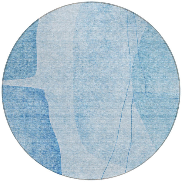 Homeroots 3' Brown Taupe And Beige Abstract Washable Indoor Outdoor Area Rug For Stylish Home Décor 8' Round Polyester 582010