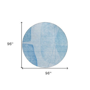 Homeroots 3' Brown Taupe And Beige Abstract Washable Indoor Outdoor Area Rug For Stylish Home Décor 8' Round Polyester 582010