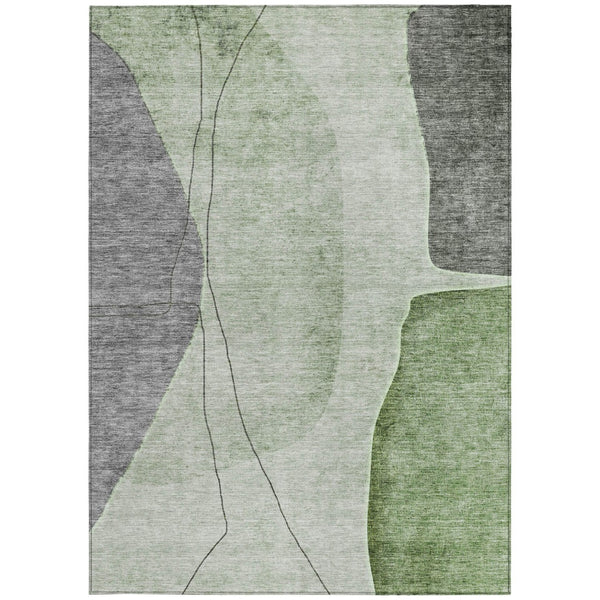 Homeroots 3' Brown Taupe And Beige Abstract Washable Indoor Outdoor Area Rug For Stylish Home Décor 3' X 5' Polyester 582014