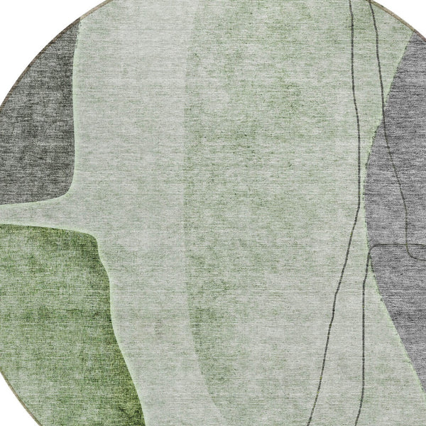 Homeroots 3' Brown Taupe And Beige Abstract Washable Indoor Outdoor Area Rug For Stylish Home Décor 8' Round Polyester 582016