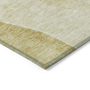 Homeroots 3' Brown Taupe And Beige Abstract Washable Indoor Outdoor Area Rug For Stylish Home Décor 8' X 10' Polyester 582023