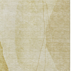 Homeroots 3' Brown Taupe And Beige Abstract Washable Indoor Outdoor Area Rug For Stylish Home Décor 9' X 12' Polyester 582024