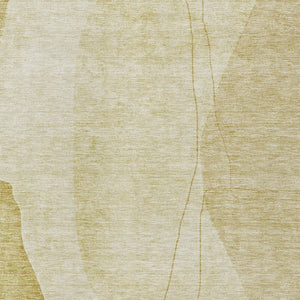 Homeroots 3' Brown Taupe And Beige Abstract Washable Indoor Outdoor Area Rug For Stylish Home Décor 10' X 14' Polyester 582025