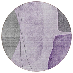 Homeroots 3' Brown Taupe And Beige Abstract Washable Indoor Outdoor Area Rug For Stylish Home Décor 8' Round Polyester 582028