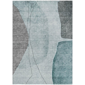 Homeroots 3' Brown Taupe And Beige Abstract Washable Indoor Outdoor Area Rug For Stylish Home Décor 3' X 5' Polyester 582032