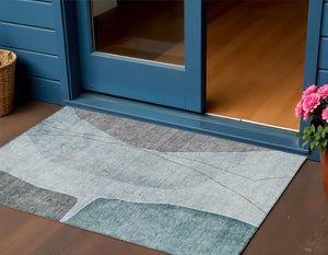 Homeroots 3' Brown Taupe And Beige Abstract Washable Indoor Outdoor Area Rug For Stylish Home Décor 3' X 5' Polyester 582032