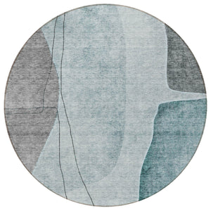 Homeroots 3' Brown Taupe And Beige Abstract Washable Indoor Outdoor Area Rug For Stylish Home Décor 8' Round Polyester 582034