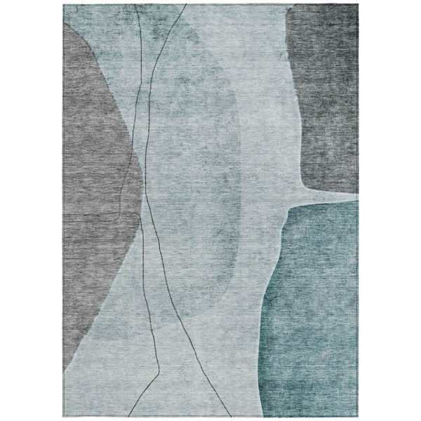 Homeroots 3' Brown Taupe And Beige Abstract Washable Indoor Outdoor Area Rug For Stylish Home Décor 9' X 12' Polyester 582036