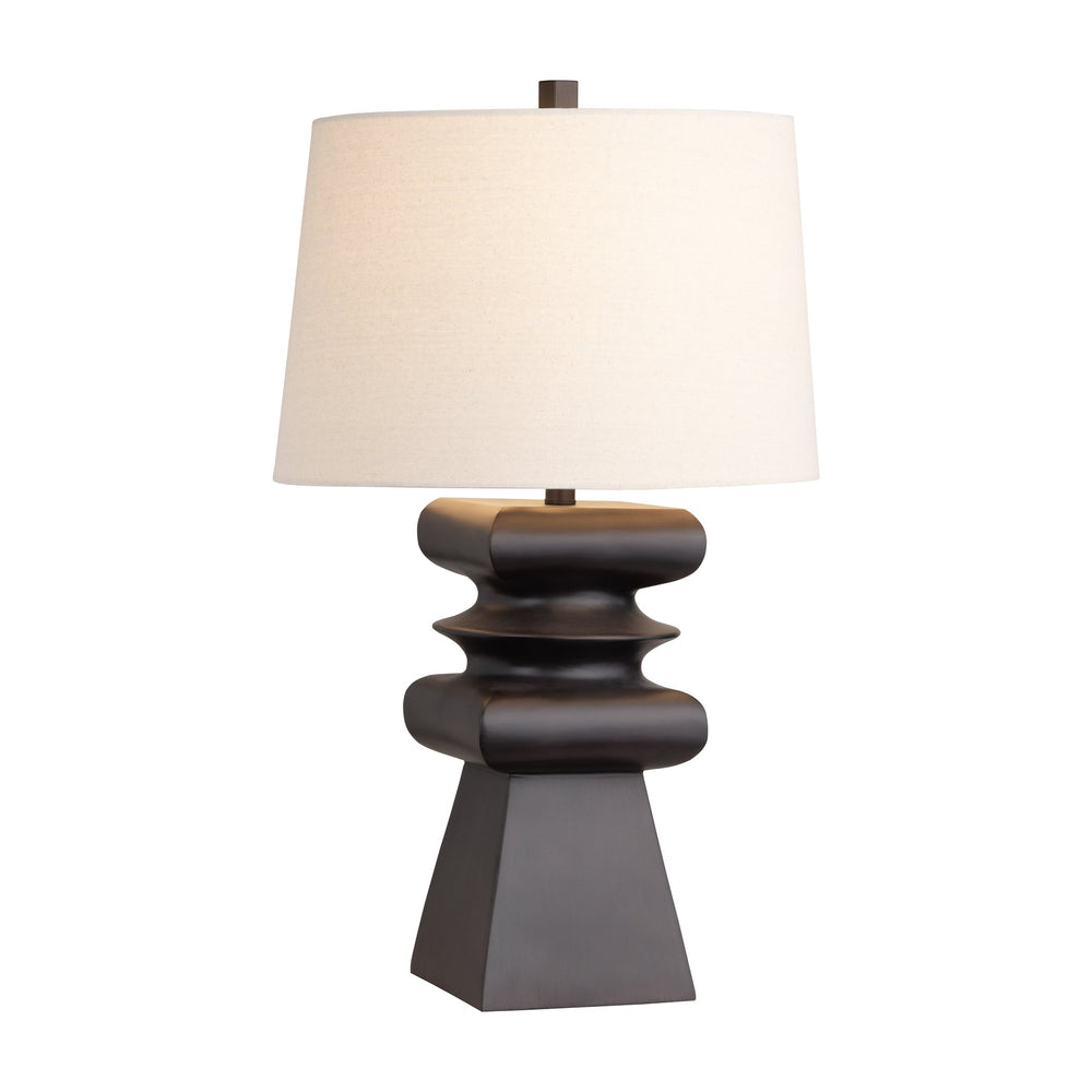 Crestview Collection 31"H Zane Contemporary Resin Table Lamp With Sculptural Design & 3-way Socket For Versatile Lighting   Cvavp2047b
