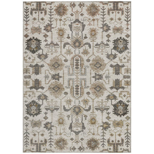 Homeroots 3' Stylish Artichoke Green Oriental Washable Area Rug For Indoor & Outdoor Use, Durable Design 10' X 14' Polyester 582091