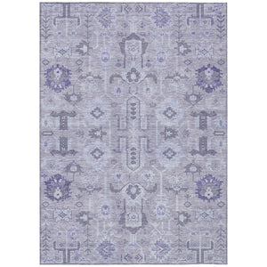 HomeRoots 5' Elegant Lavender Purple and Gray Oriental Area Rug for Indoor/Outdoor Spaces, Machine Washable 8' X 10' 582095
