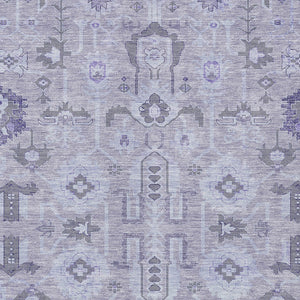 Homeroots 3' Stylish Artichoke Green Oriental Washable Area Rug For Indoor & Outdoor Use, Durable Design 9' X 12' Polyester 582096