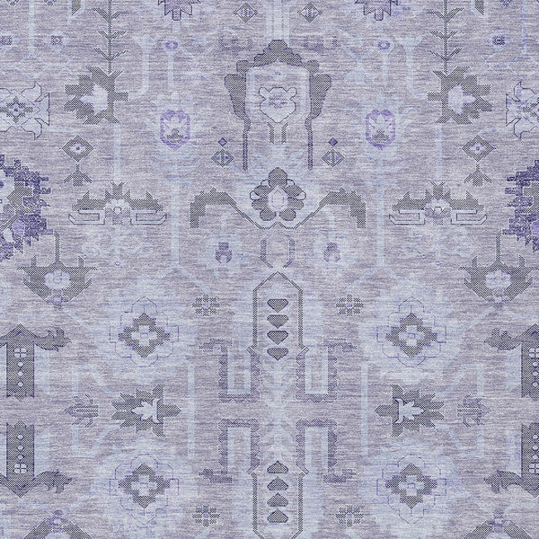 Homeroots 3' Stylish Artichoke Green Oriental Washable Area Rug For Indoor & Outdoor Use, Durable Design 9' X 12' Polyester 582096