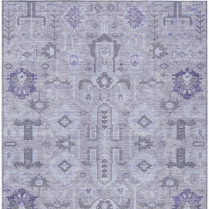 Homeroots 3' Stylish Artichoke Green Oriental Washable Area Rug For Indoor & Outdoor Use, Durable Design 9' X 12' Polyester 582096