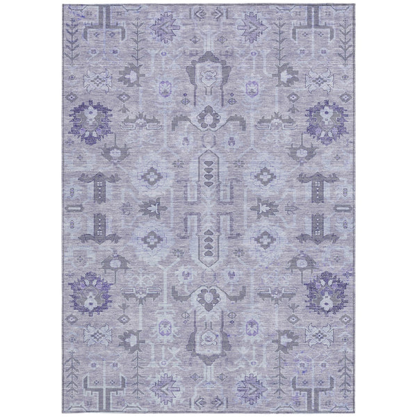 Homeroots 3' Stylish Artichoke Green Oriental Washable Area Rug For Indoor & Outdoor Use, Durable Design 10' X 14' Polyester 582097