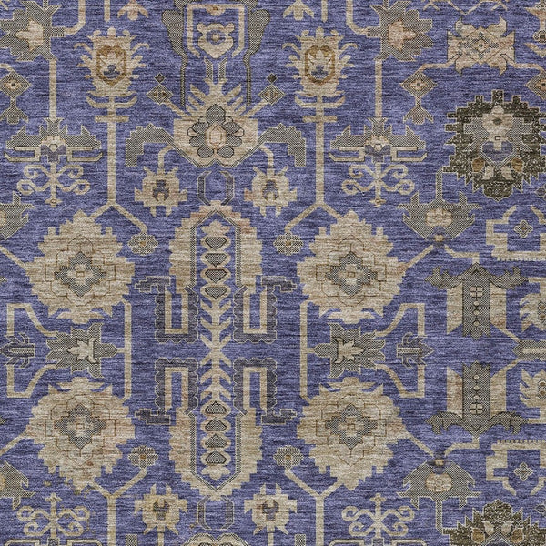 Homeroots 3' Stylish Artichoke Green Oriental Washable Area Rug For Indoor & Outdoor Use, Durable Design 3' X 5' Polyester 582122