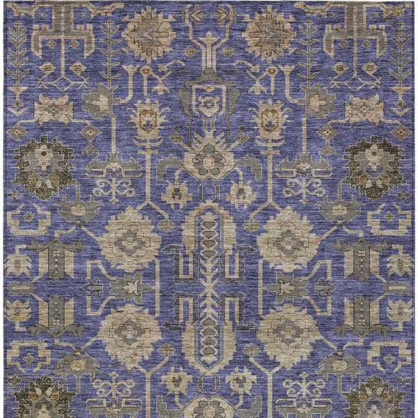 Homeroots 3' Stylish Artichoke Green Oriental Washable Area Rug For Indoor & Outdoor Use, Durable Design 8' X 10' Polyester 582125