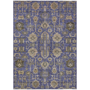HomeRoots 9' Elegant Purple Beige Taupe Oriental Washable Area Rug for Indoor Outdoor Versatile Spaces 9' X 12' 582126
