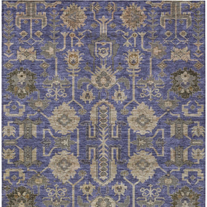 Homeroots 3' Stylish Artichoke Green Oriental Washable Area Rug For Indoor & Outdoor Use, Durable Design 10' X 14' Polyester 582127