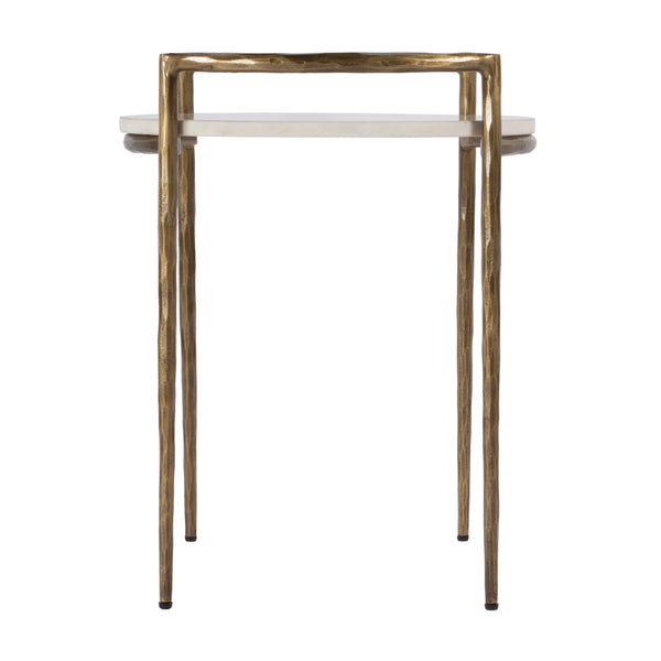 Butler Specialty Madlyn Elegant Round Marble Side Table With Gold Hairpin Legs - Chic Minimalist Design For Any Space White Iron,Marble 5821389-butler