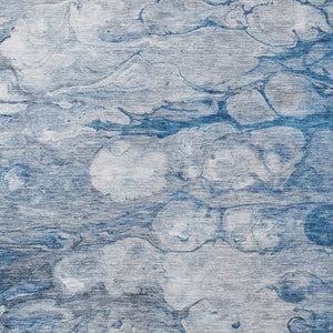 Homeroots 3' Abstract Washable Indoor Outdoor Area Rug In Artichoke Green, Purple & Lilac - Durable & Stylish 3' X 5' Polyester 582158