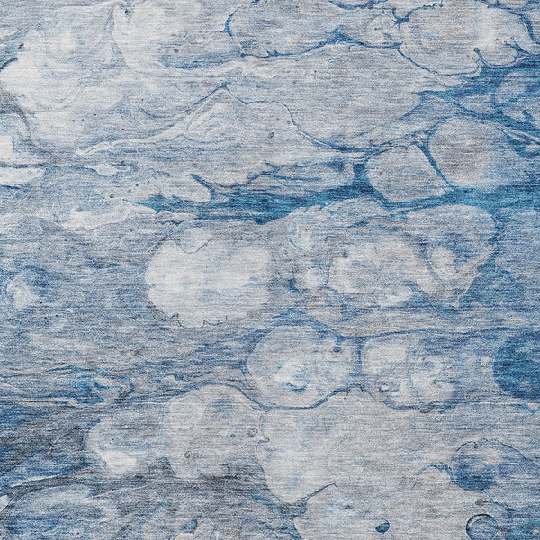 Homeroots 3' Abstract Washable Indoor Outdoor Area Rug In Artichoke Green, Purple & Lilac - Durable & Stylish 3' X 5' Polyester 582158