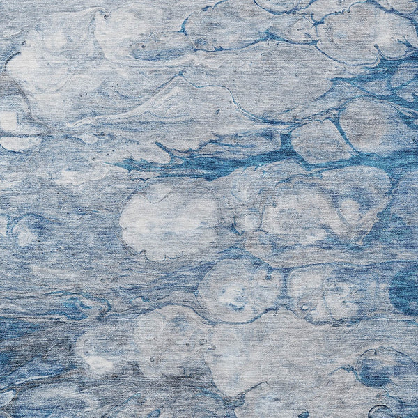 Homeroots 3' Abstract Washable Indoor Outdoor Area Rug In Artichoke Green, Purple & Lilac - Durable & Stylish 5' X 8' Polyester 582159