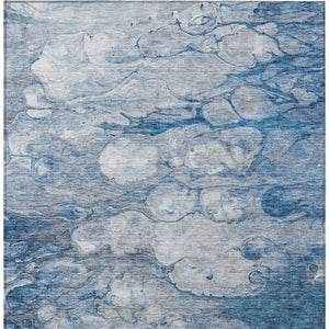 Homeroots 3' Abstract Washable Indoor Outdoor Area Rug In Artichoke Green, Purple & Lilac - Durable & Stylish 10' X 14' Polyester 582163