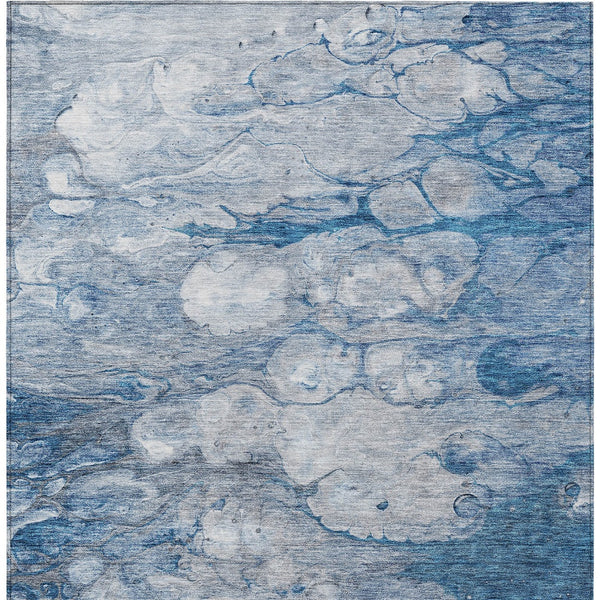 Homeroots 3' Abstract Washable Indoor Outdoor Area Rug In Artichoke Green, Purple & Lilac - Durable & Stylish 10' X 14' Polyester 582163