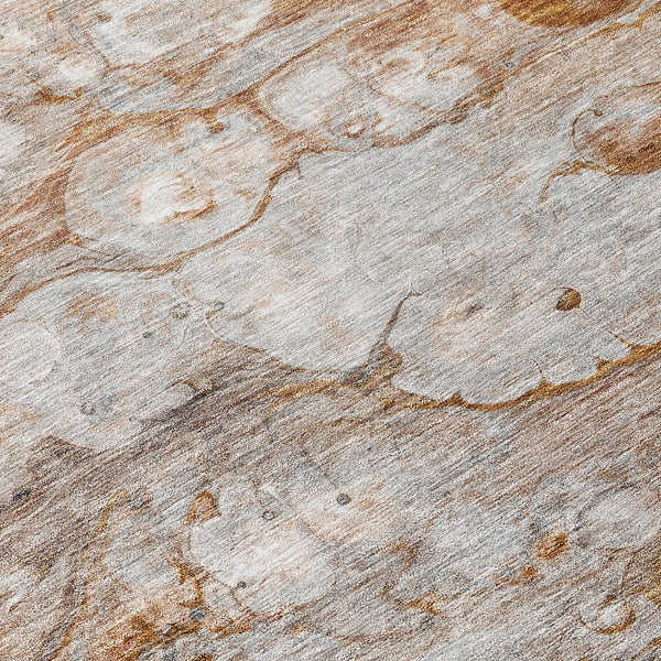 Homeroots 3' Abstract Washable Indoor Outdoor Area Rug In Artichoke Green, Purple & Lilac - Durable & Stylish 3' X 5' Polyester 582182