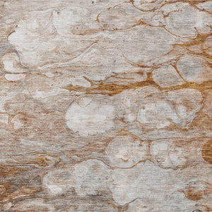 Homeroots 3' Abstract Washable Indoor Outdoor Area Rug In Artichoke Green, Purple & Lilac - Durable & Stylish 5' X 8' Polyester 582183