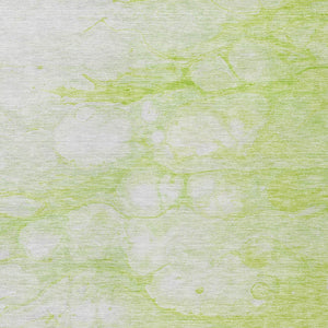 Homeroots 3' Artichoke Green Abstract Area Rug - Washable Indoor/Outdoor, Stain-resistant, Stylish Design 5' X 8' Polyester 582189