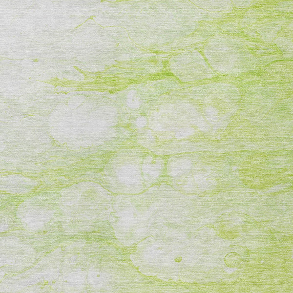 Homeroots 3' Artichoke Green Abstract Area Rug - Washable Indoor/Outdoor, Stain-resistant, Stylish Design 5' X 8' Polyester 582189