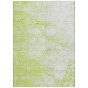 Homeroots 3' Artichoke Green Abstract Area Rug - Washable Indoor/Outdoor, Stain-resistant, Stylish Design 9' X 12' Polyester 582192