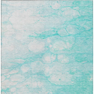 Homeroots 3' Artichoke Green Abstract Area Rug - Washable Indoor/Outdoor, Stain-resistant, Stylish Design 9' X 12' Polyester 582198