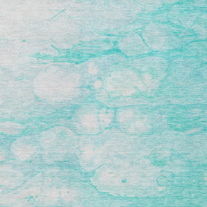 Homeroots 3' Artichoke Green Abstract Area Rug - Washable Indoor/Outdoor, Stain-resistant, Stylish Design 10' X 14' Polyester 582199