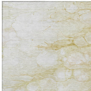 Homeroots 3' Artichoke Green Abstract Area Rug - Washable Indoor/Outdoor, Stain-resistant, Stylish Design 5' X 8' Polyester 582201