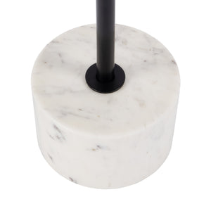 Butler Specialty Garrett Round Iron And Marble Side Table - Modern Elegance For Stylish Home Décor And Small Spaces Black And White Iron,Banswara Marble 5822025-butler
