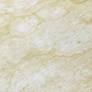 Homeroots 3' Artichoke Green Abstract Area Rug - Washable Indoor/Outdoor, Stain-resistant, Stylish Design 9' X 12' Polyester 582204