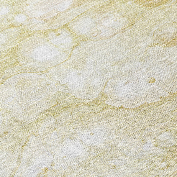 Homeroots 3' Artichoke Green Abstract Area Rug - Washable Indoor/Outdoor, Stain-resistant, Stylish Design 9' X 12' Polyester 582204