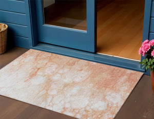 Homeroots 3' Artichoke Green Abstract Area Rug - Washable Indoor/Outdoor, Stain-resistant, Stylish Design 3' X 5' Polyester 582206