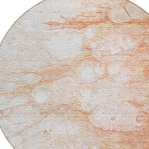 Homeroots 3' Artichoke Green Abstract Area Rug - Washable Indoor/Outdoor, Stain-resistant, Stylish Design 8' Round Polyester 582208