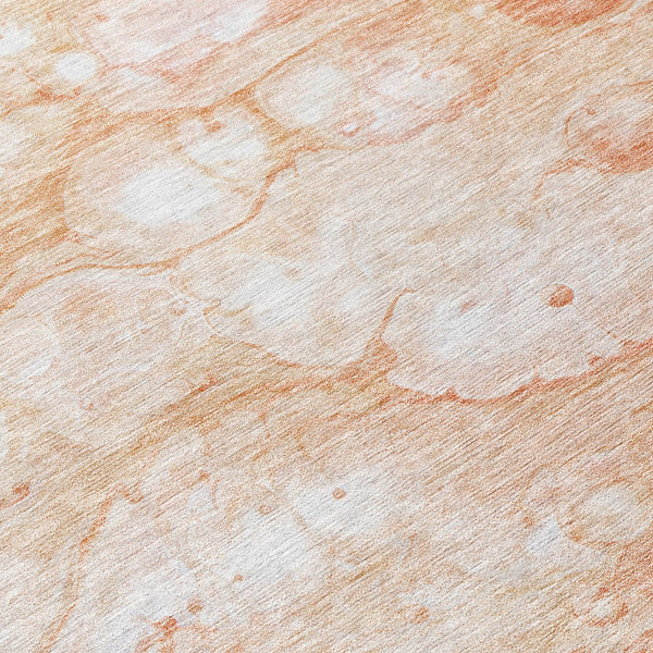 Homeroots 3' Artichoke Green Abstract Area Rug - Washable Indoor/Outdoor, Stain-resistant, Stylish Design 8' Round Polyester 582208