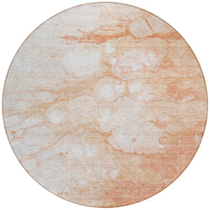 Homeroots 3' Artichoke Green Abstract Area Rug - Washable Indoor/Outdoor, Stain-resistant, Stylish Design 8' Round Polyester 582208